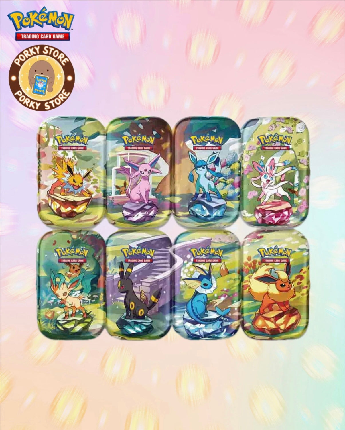Prismatic Evolutions Mini Tin