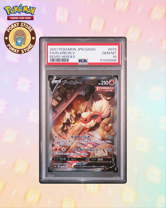 2021 POKEMON JAPANESE SWORD & SHIELD EEVEE HEROES #073 FA/FLAREON V EEVEE HEROES