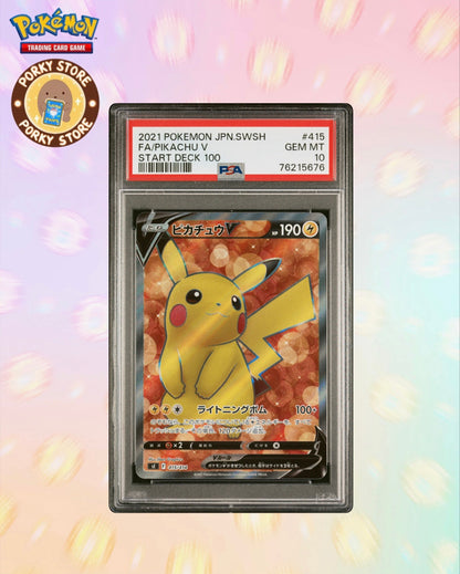 PSA10 2021 POKEMON JAPANESE SWORD & SHIELD START DECK 100 #415 FA/PIKACHU V START DECK 100